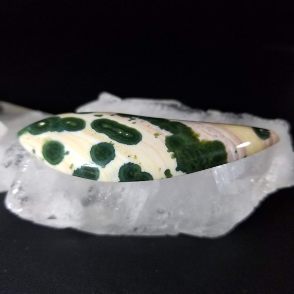 Extra Large Marovato Ocean Jasper Cabochon * 70.08 x 24.87 x 7.41mm  * Old stock - Picture 5 of 11